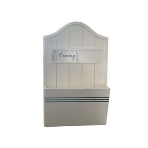 Red Shed White Farmhouse Coming Going Wall Mounted Mail Organizer Entryway Bin